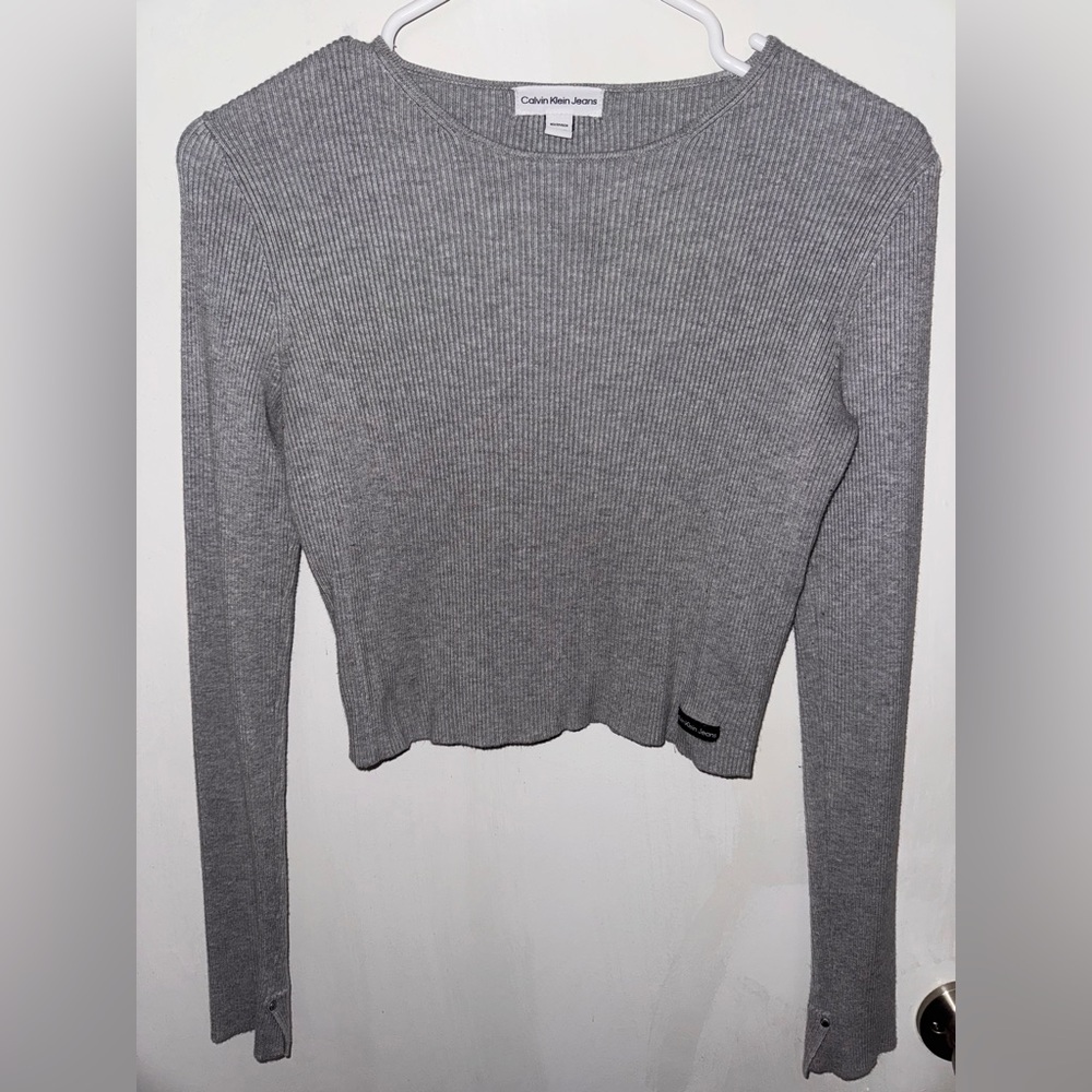 Calvin Klein long sleeve crop top